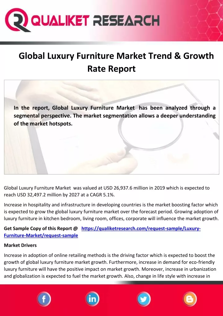 global luxury furniture market trend growth rate