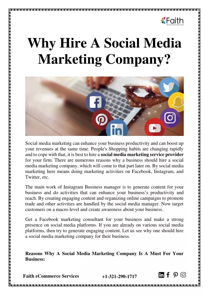 why hire a social media marketing company