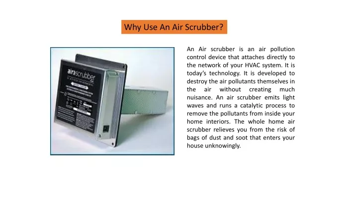 why use an air scrubber