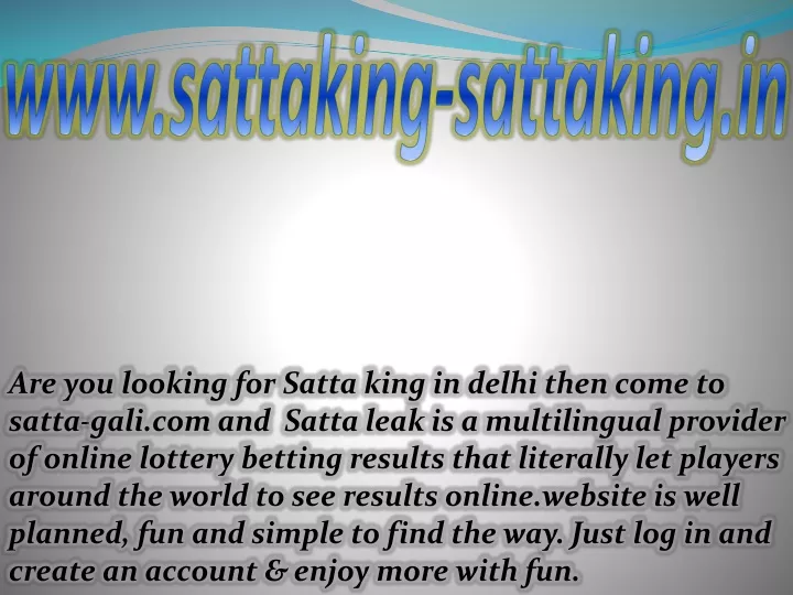 www sattaking sattaking in