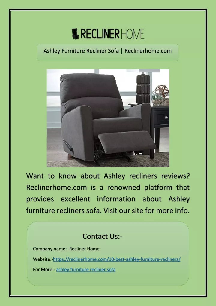 ashley furniture recliner sofa reclinerhome com