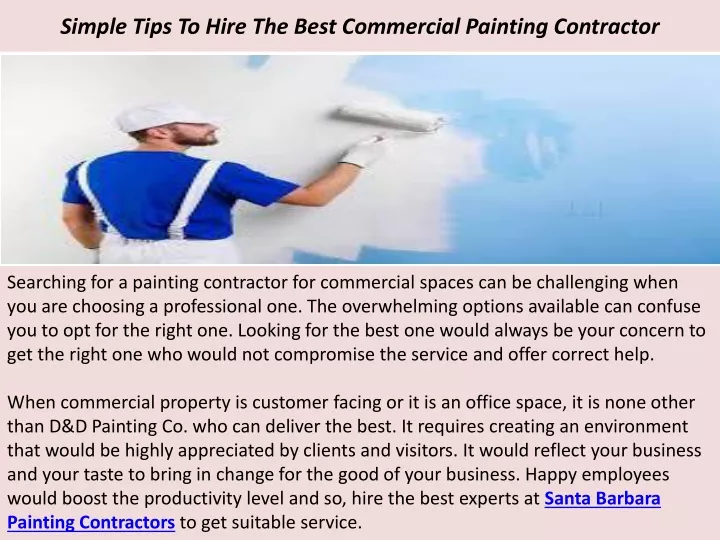 simple tips to hire the best commercial painting contractor