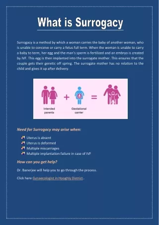 surrogacy is a method by which a woman carries