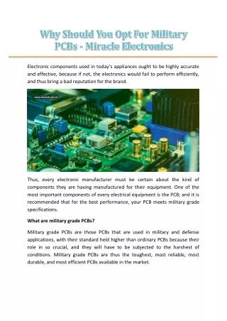 electronic components used in today s appliances