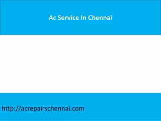 Ac Repair And Services In Chennai