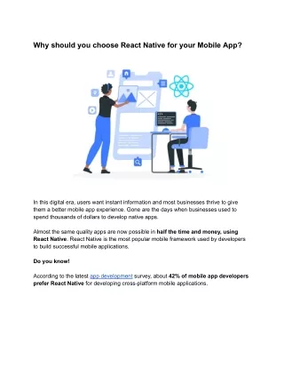 Why should you choose react native for your mobile app