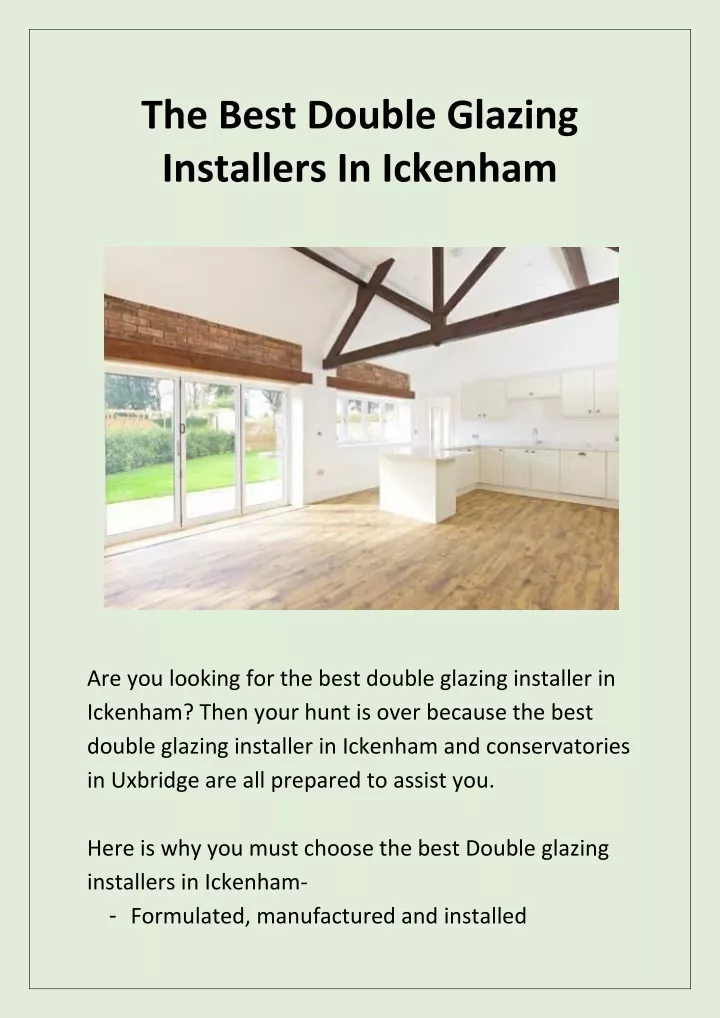 the best double glazing installers in ickenham