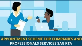 Get to Appointment Scheme for Companies and Professionals Through SAG RTA