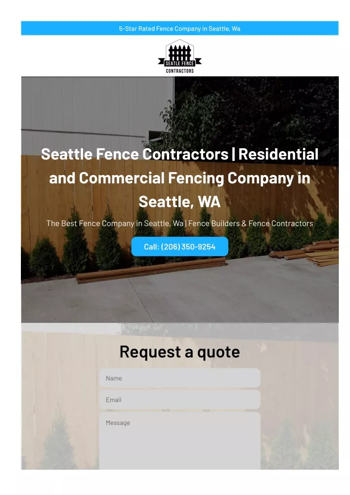 5 star rated fence company in seattle wa