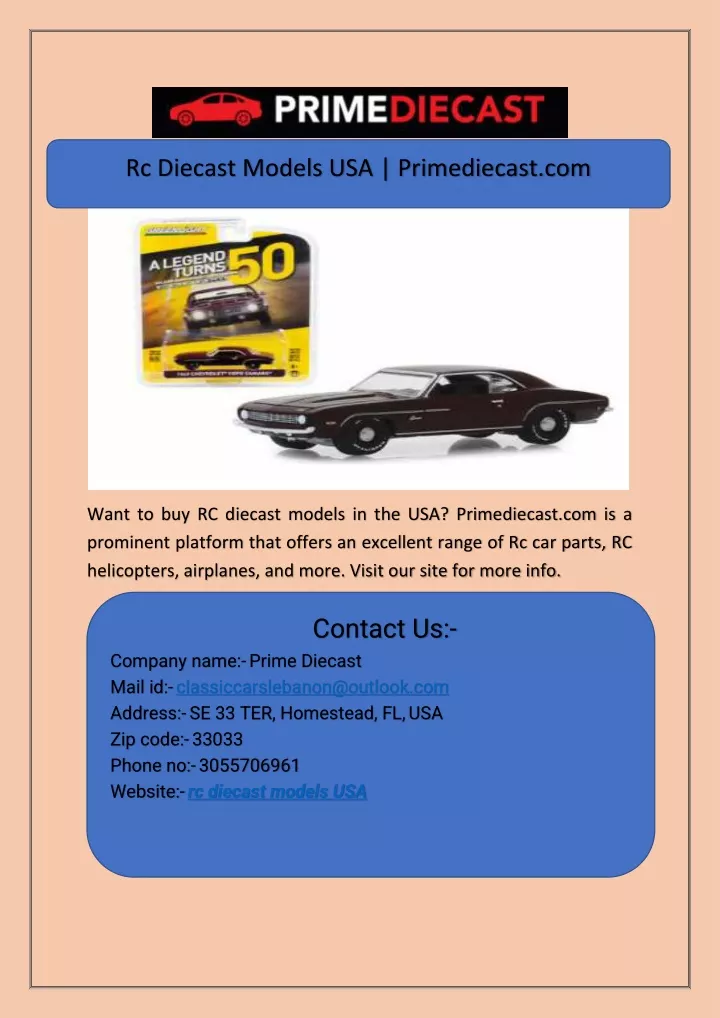 rc diecast models usa primediecast com