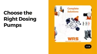 Choose the Right Dosing Pumps