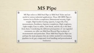 ms pipe
