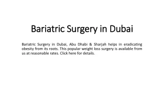 bariatric surgery in dubai