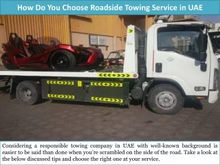 How Do You Choose Roadside Towing Service in UAE?