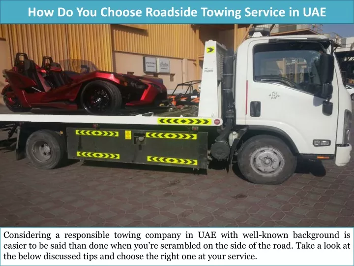 how do you choose roadside towing service in uae