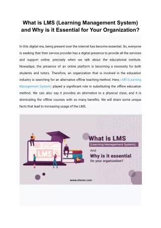 What is LMS (Learning Management System) and Why is it Essential for Your Organization_
