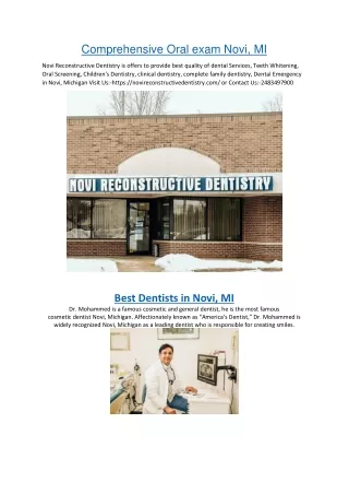 comprehensive oral exam novi mi