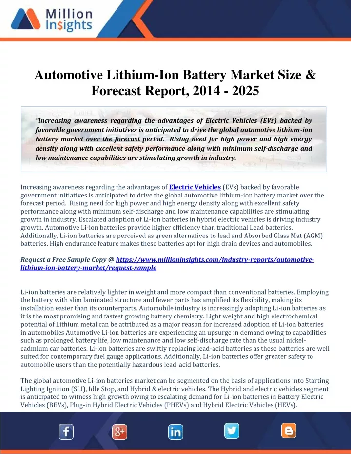 automotive lithium ion battery market size