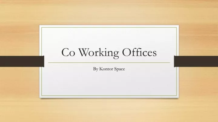 co working offices