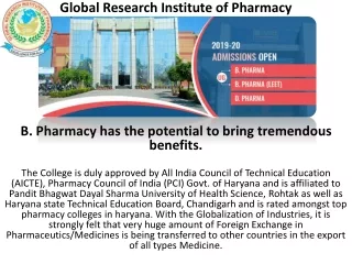 Top Pharmacy Colleges in Haryana | D Pharmacy College | B Pharma Haryana
