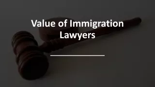 value of immigration lawyers