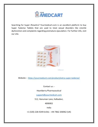 Super Tadarise Tablets  Yourmedcart.com