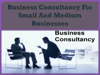 Business Consultancy For Small And Medium Businesses