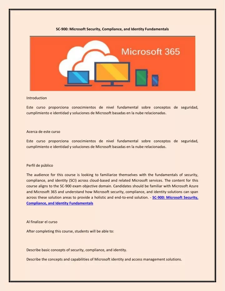 sc 900 microsoft security compliance and identity