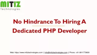 No Hindrance To Hiring A Dedicated PHP Developer