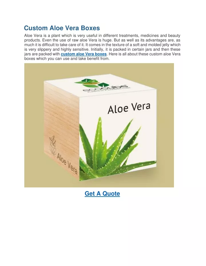 custom aloe vera boxes aloe vera is a plant which