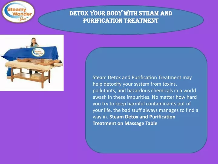 detox your body with steam and purification