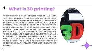 What is 3D printing