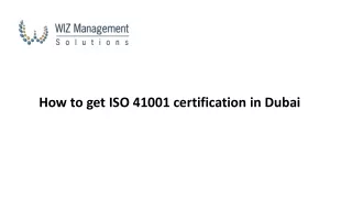 How to get ISO 41001 certification in Dubai