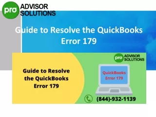 guide to resolve the quickbooks error 179