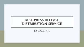 Best PR distribution service