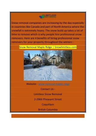 snow removal companies are increasing