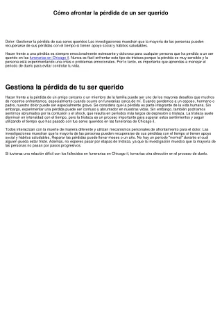 c mo afrontar la p rdida de un ser querido