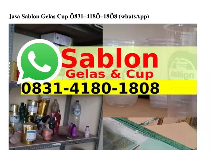 jasa sablon gelas cup 831 418 18 8 whatsapp