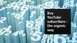 Organic way of increasing subscribers
