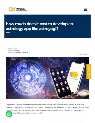 how much does it cost to develop an astrology app like astroyogi?