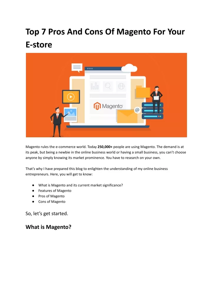 top 7 pros and cons of magento for your e store