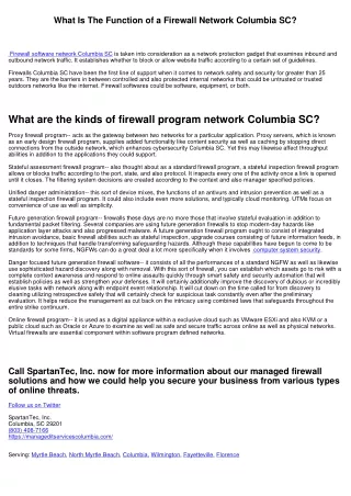 what is the function of a firewall network