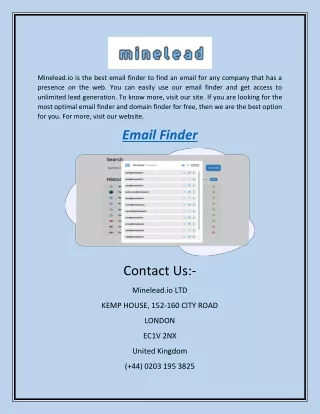 Email Finder | Minelead.io