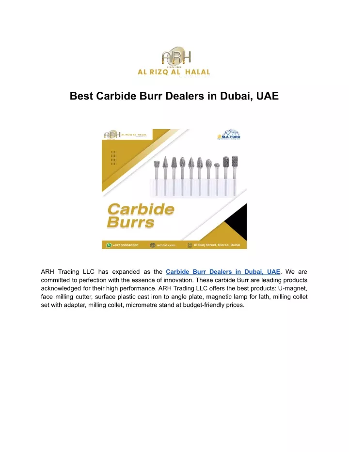 best carbide burr dealers in dubai uae