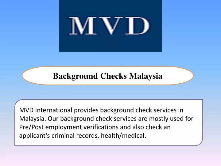 background checks malaysia