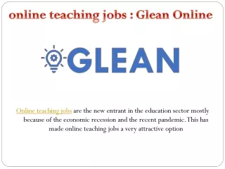 online teaching jobs