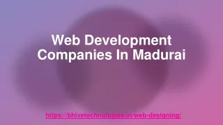 Web Development Companies In Madurai