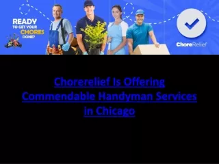 Chorerelief Is Offering Handyman Services in Chicago