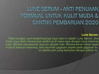 Lune Serum - Anti Penuaan Formual untuk Kulit