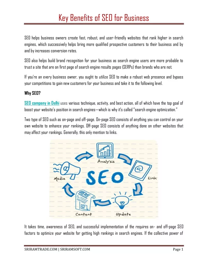 key benefits of seo for business